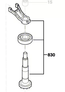 Arbre d\'entrainement PMF 190 E réf. 2 609 005 810 BOSCH